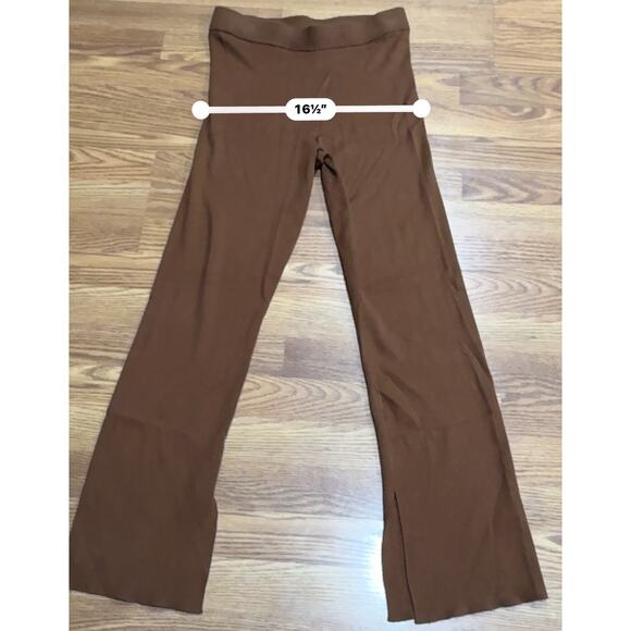 Rails Jules Rib Cotton Blend brown Knit Pants size L - Picture 6 of 12